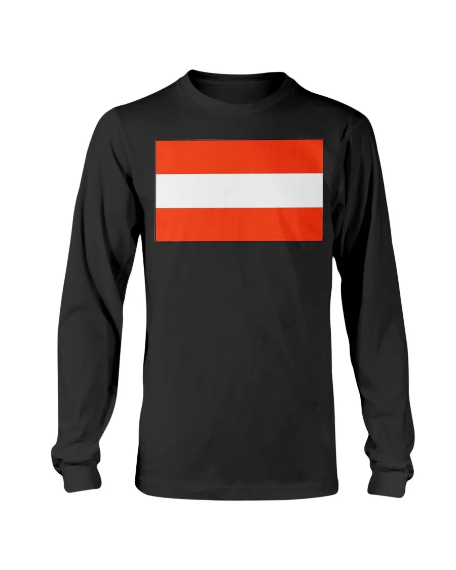 Austria Flag Gildan Long Sleeve T-Shirt