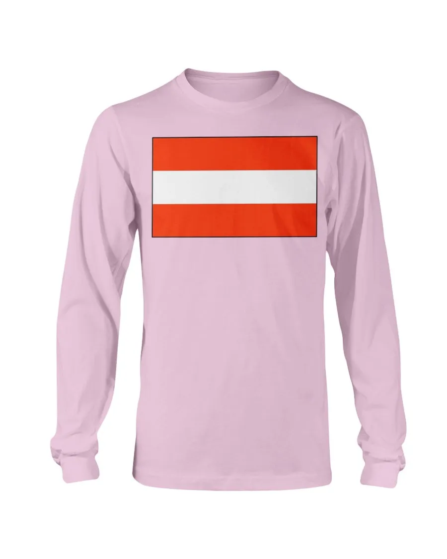Austria Flag Gildan Long Sleeve T-Shirt