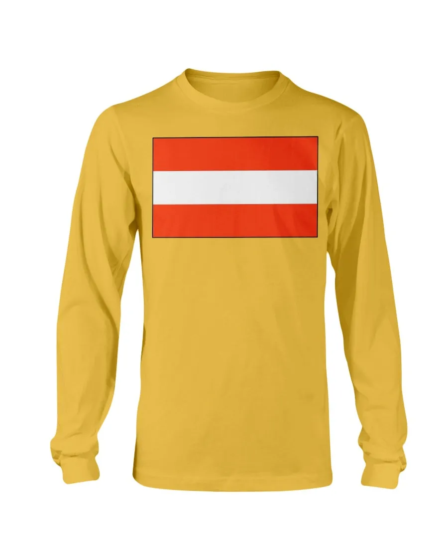 Austria Flag Gildan Long Sleeve T-Shirt