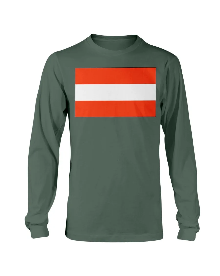 Austria Flag Gildan Long Sleeve T-Shirt