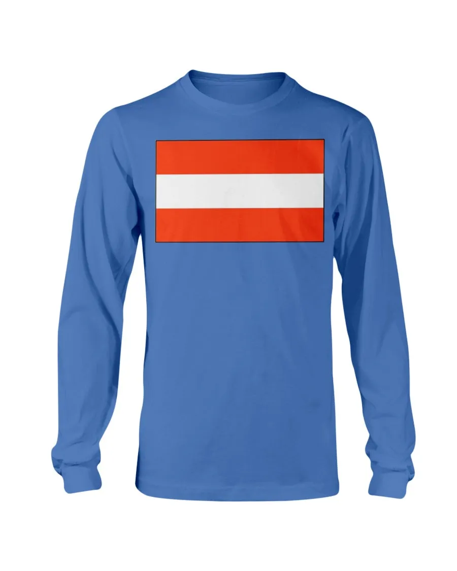 Austria Flag Gildan Long Sleeve T-Shirt