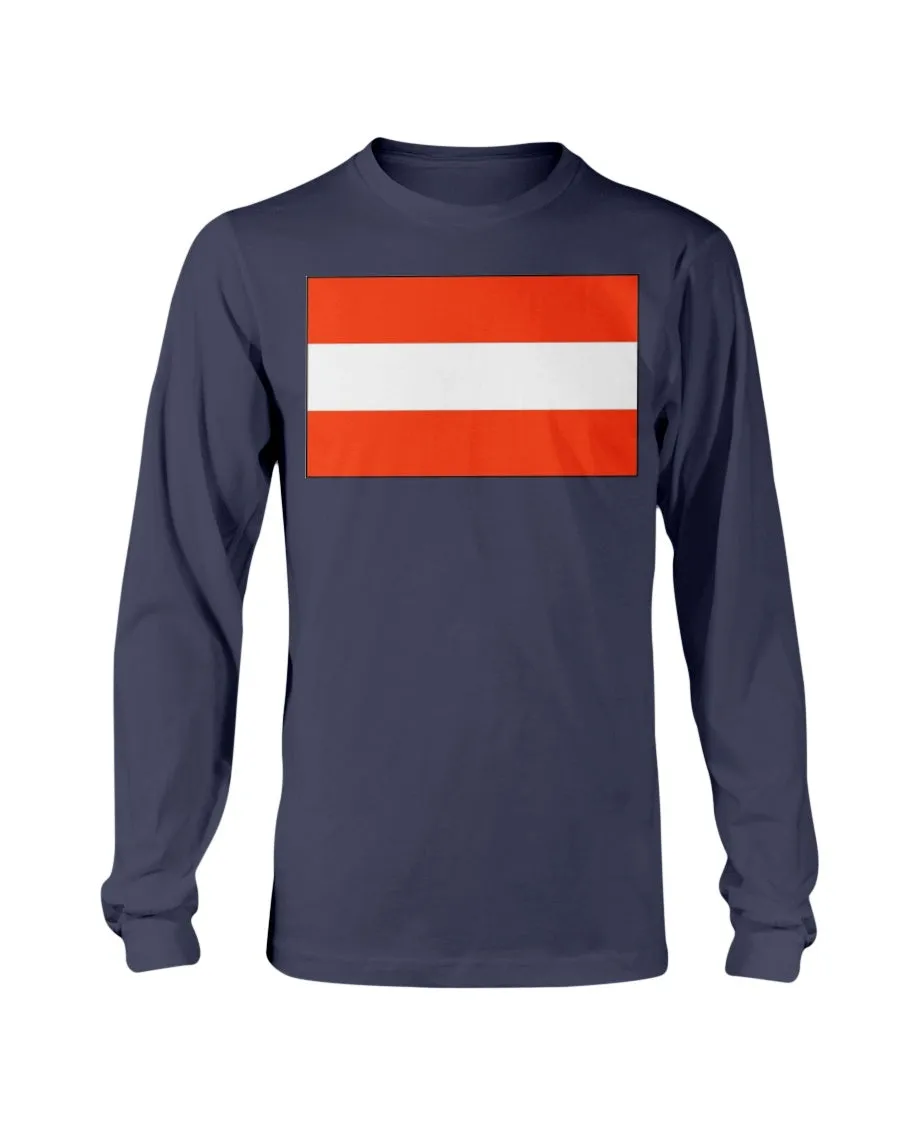Austria Flag Gildan Long Sleeve T-Shirt