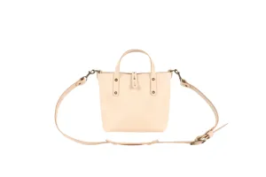 AVERY LEATHER TOTE BAG - MINI CROSSBODY - NATURAL VEG TAN