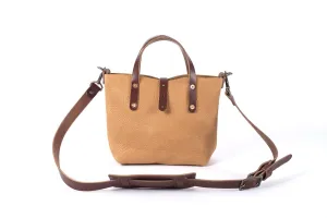 AVERY LEATHER TOTE BAG - MINI CROSSBODY - TAN