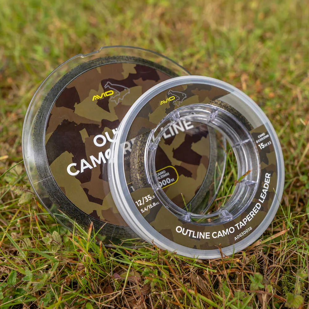 Avid Carp Outline Camo Tapered Leader