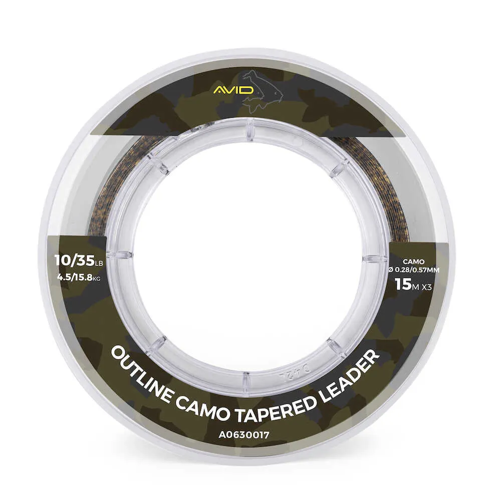 Avid Carp Outline Camo Tapered Leader