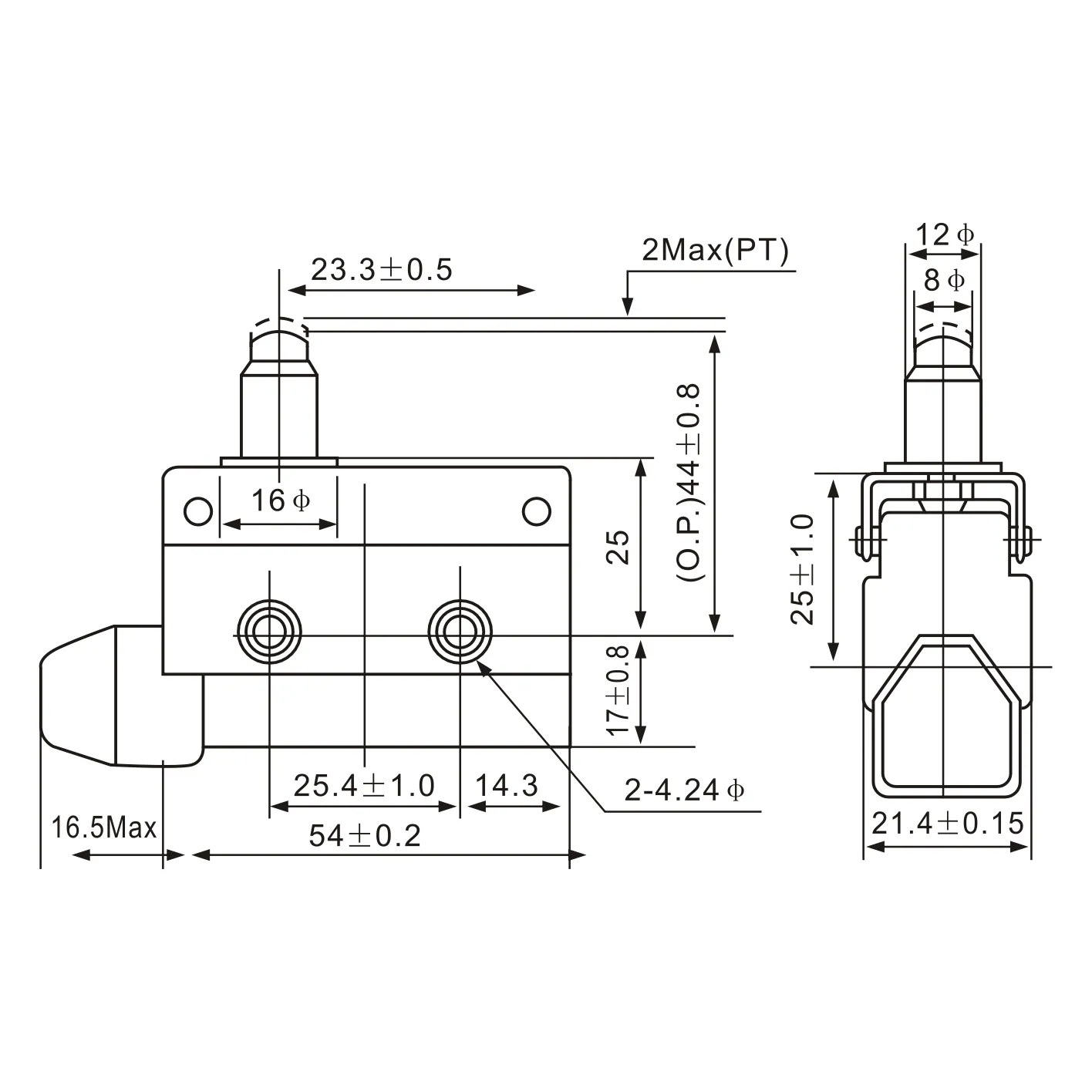 AZ-7110 Pin Plunger Limit Switch