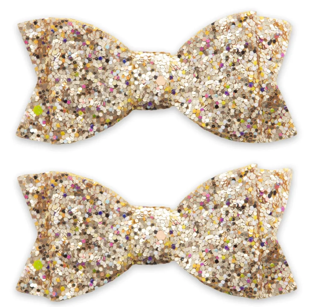 Baby Bling Gold Confetti Glitter Clip Set