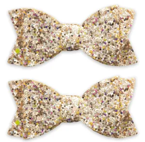 Baby Bling Gold Confetti Glitter Clip Set