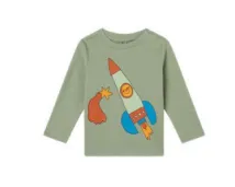 BABY BOY LS TEE WITH ROCKET STAR PRINT