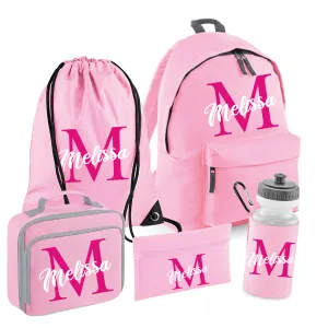 Back to School Personalised Baby Pink Set - other options available
