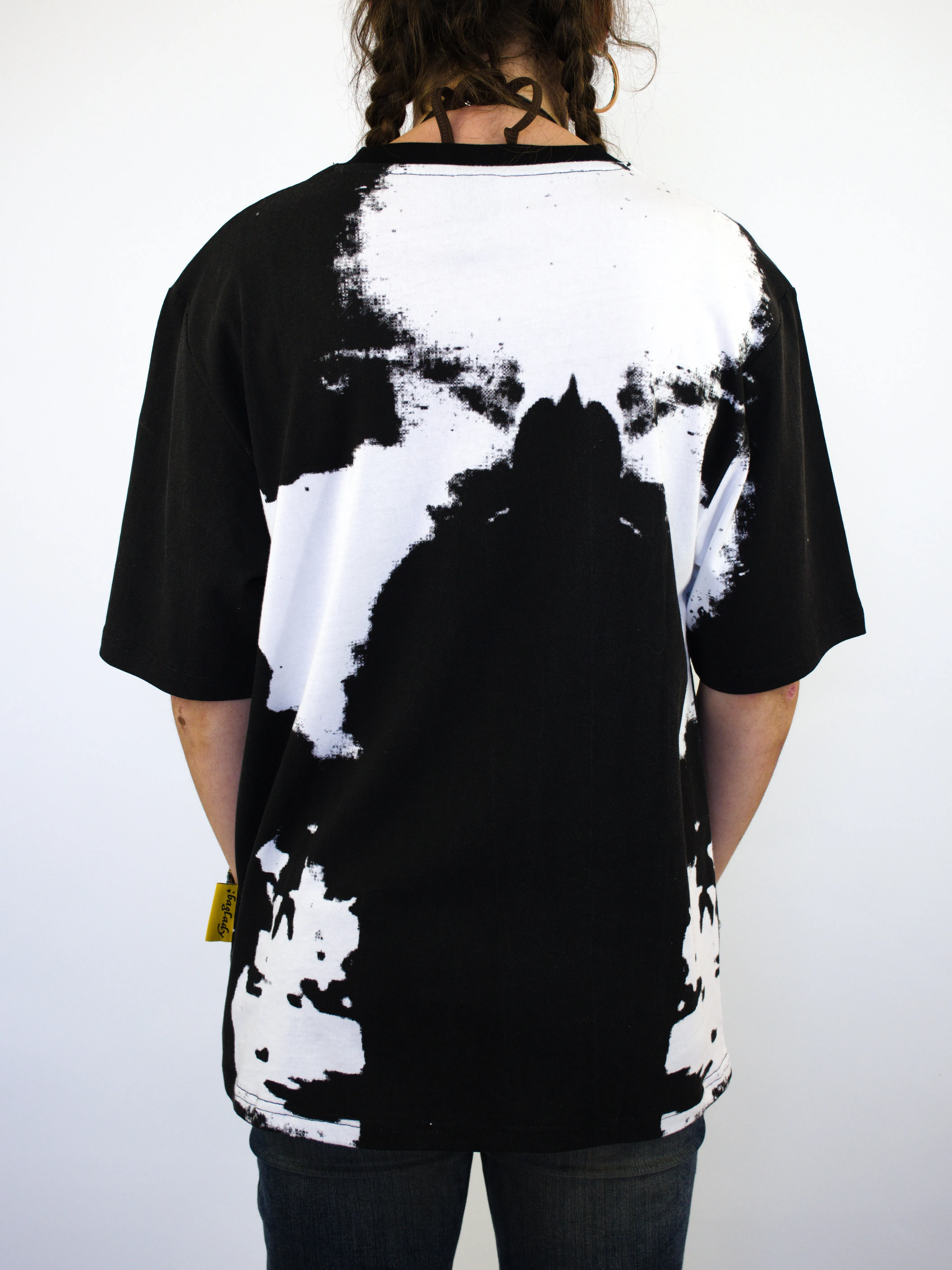 Bag Lady Supplies - Linger Garment Dyed Tee Shirt - Black / White
