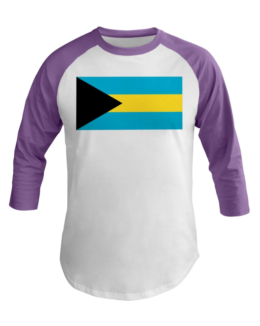 Bahamas Flag 3/4 Sleeve Raglan Shirt