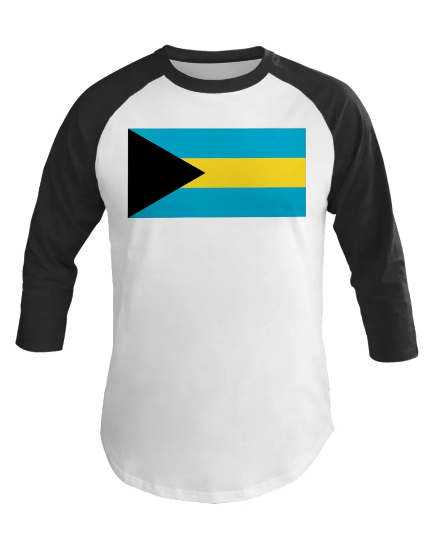 Bahamas Flag 3/4 Sleeve Raglan Shirt