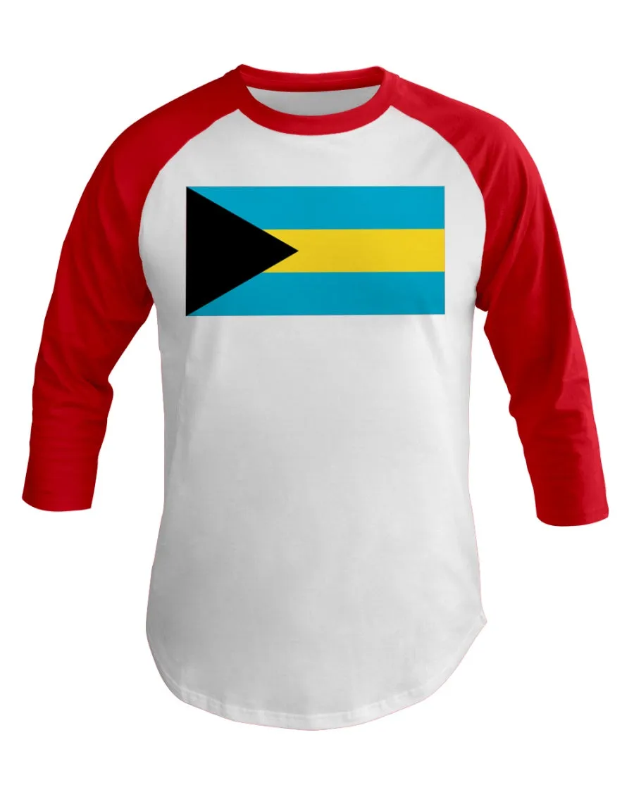 Bahamas Flag 3/4 Sleeve Raglan Shirt