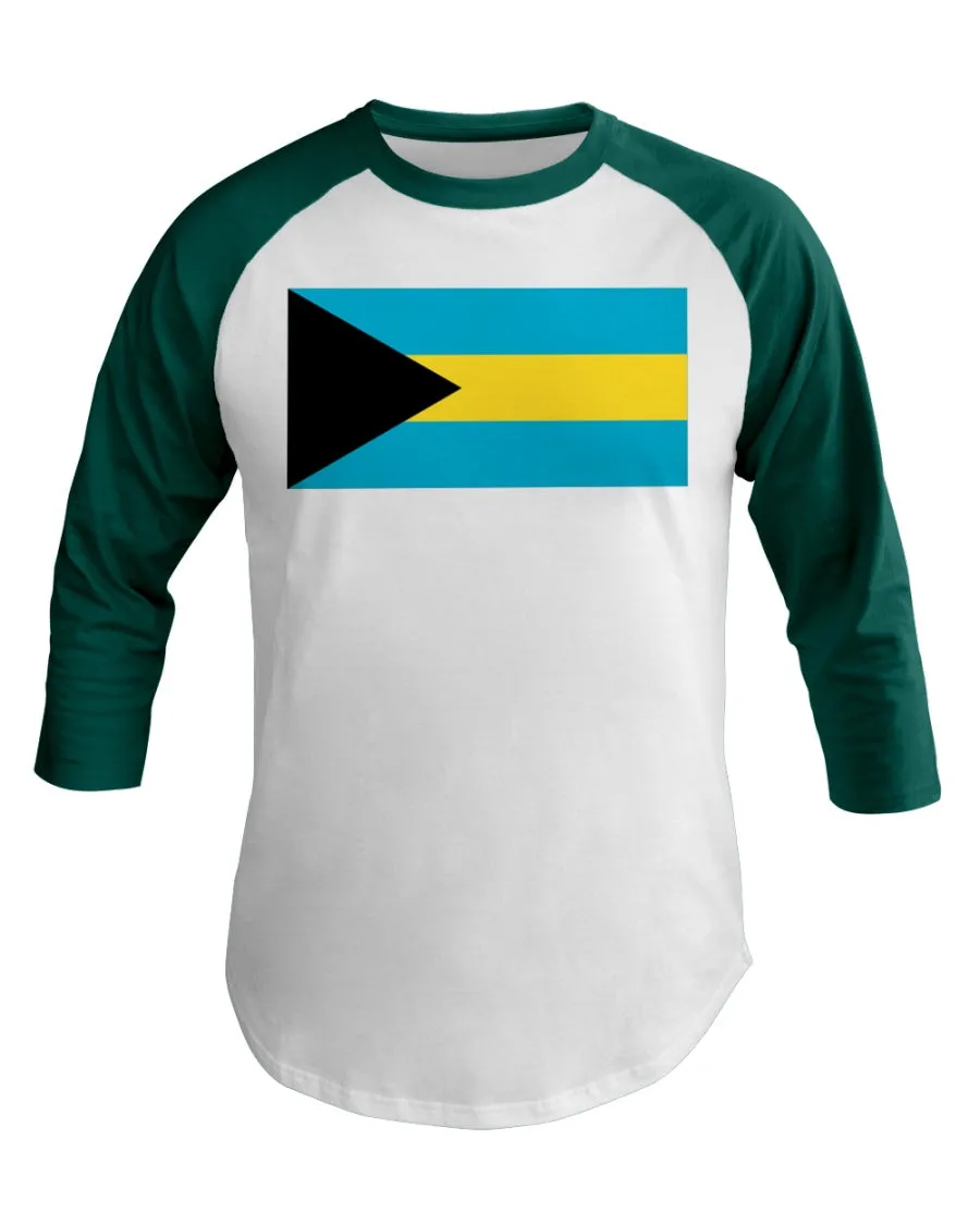 Bahamas Flag 3/4 Sleeve Raglan Shirt