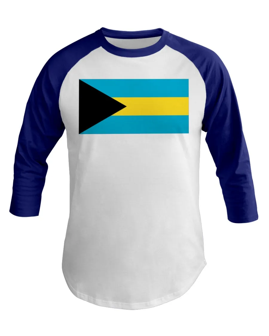 Bahamas Flag 3/4 Sleeve Raglan Shirt