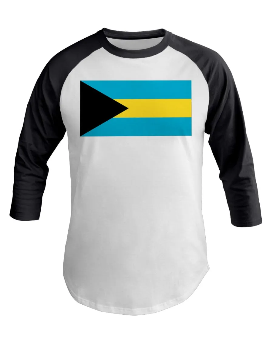 Bahamas Flag 3/4 Sleeve Raglan Shirt