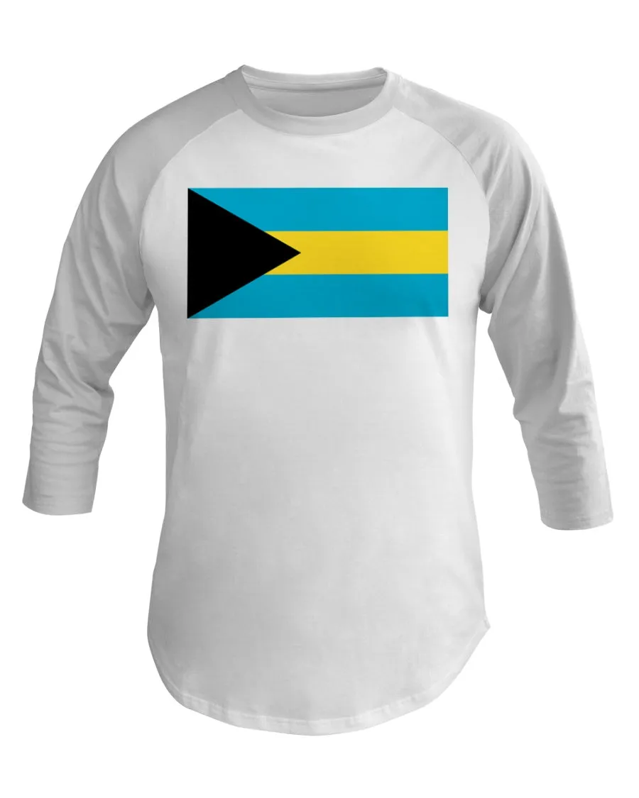 Bahamas Flag 3/4 Sleeve Raglan Shirt