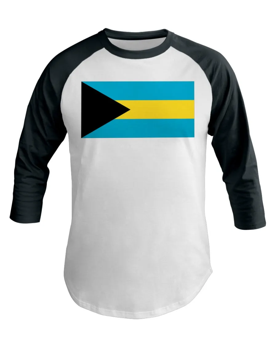 Bahamas Flag 3/4 Sleeve Raglan Shirt