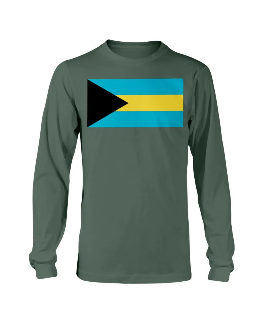 Bahamas Flag Gildan Long Sleeve T-Shirt
