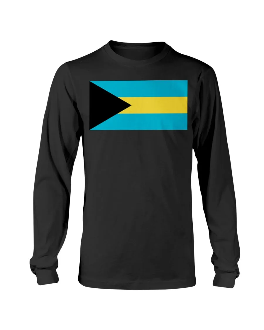 Bahamas Flag Gildan Long Sleeve T-Shirt