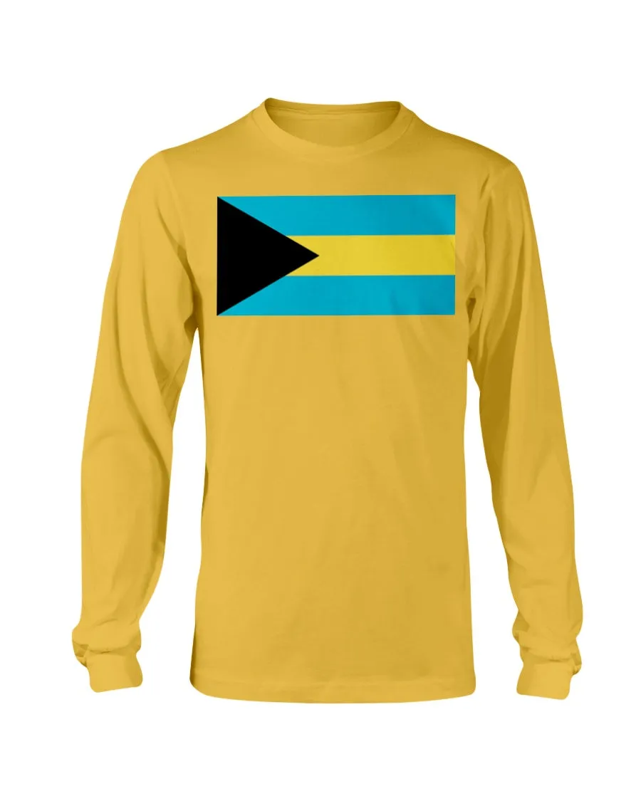Bahamas Flag Gildan Long Sleeve T-Shirt