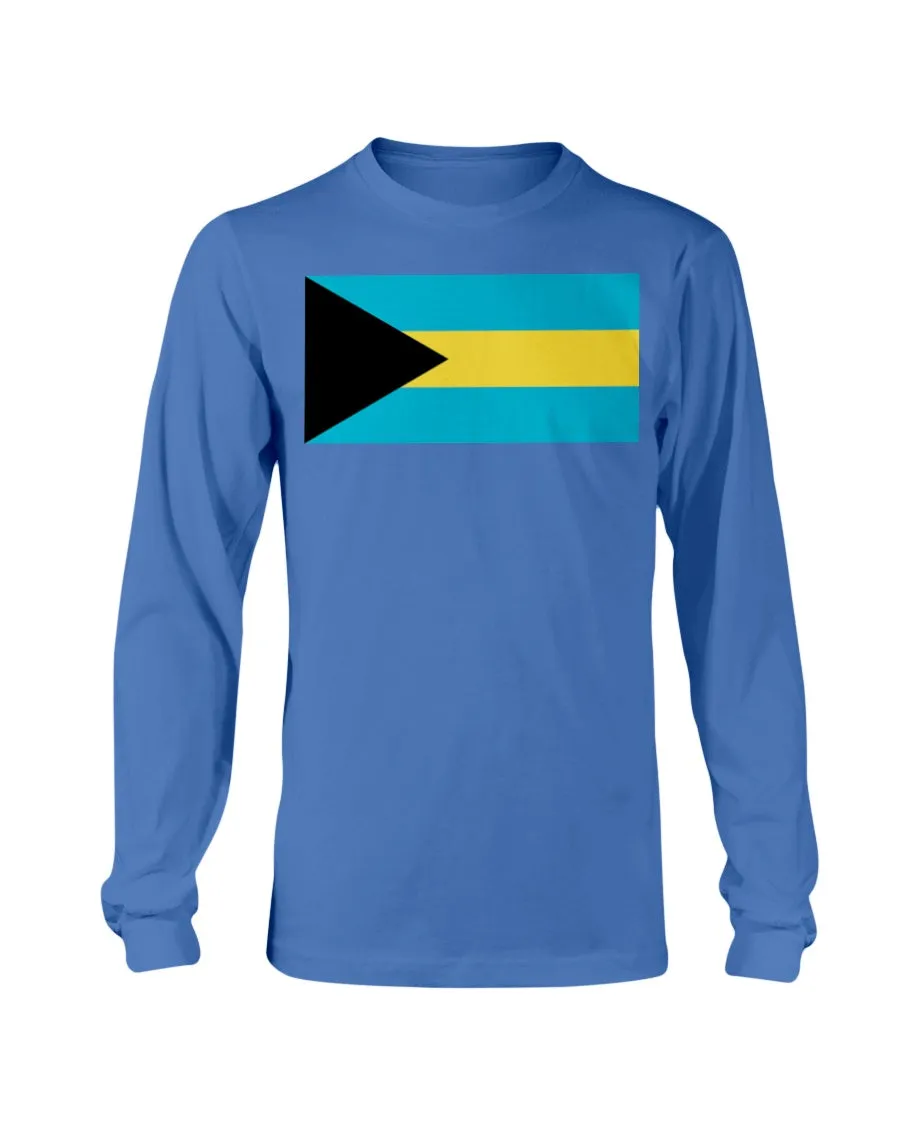 Bahamas Flag Gildan Long Sleeve T-Shirt