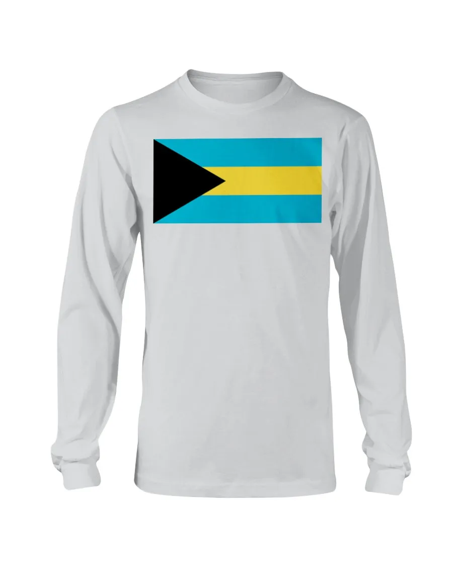 Bahamas Flag Gildan Long Sleeve T-Shirt
