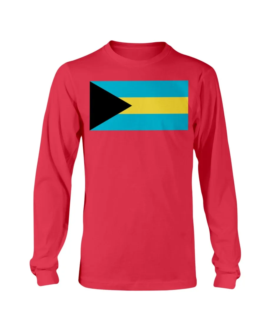 Bahamas Flag Gildan Long Sleeve T-Shirt
