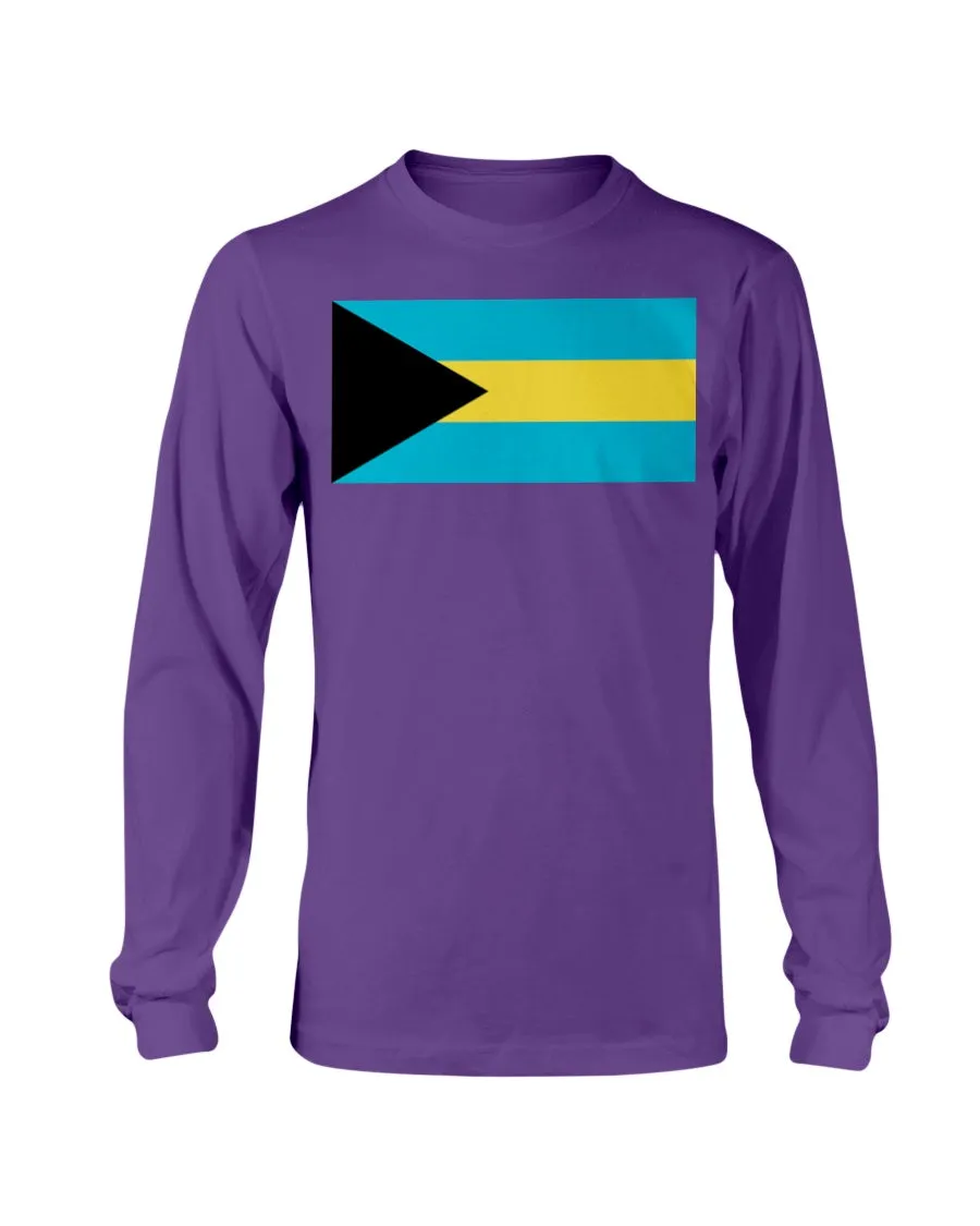 Bahamas Flag Gildan Long Sleeve T-Shirt