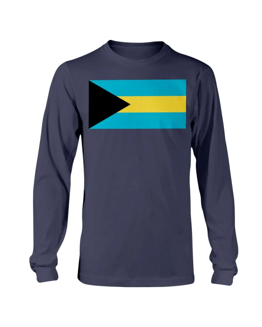 Bahamas Flag Gildan Long Sleeve T-Shirt