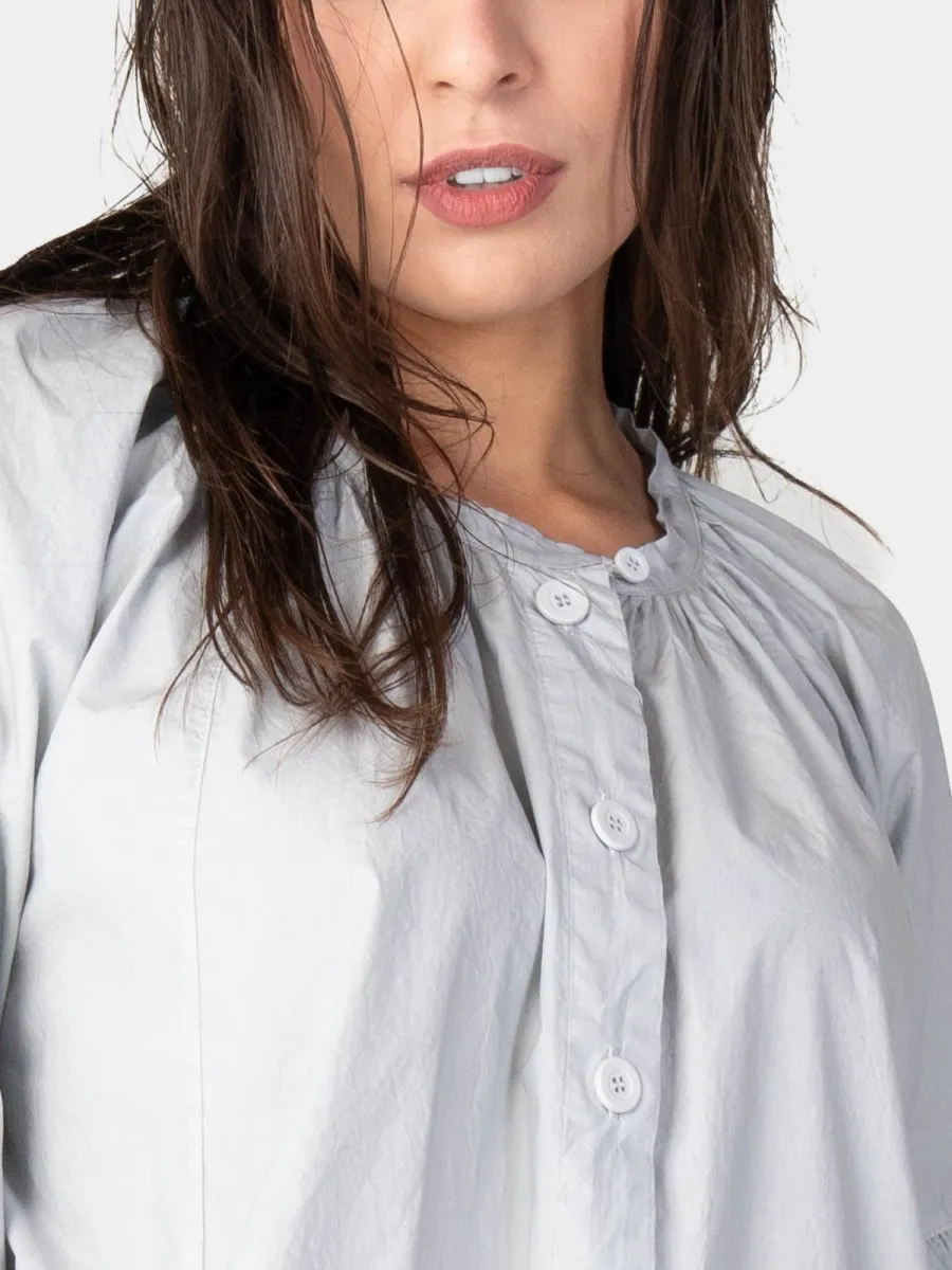 Balloon Sleeve Cotton Peasant Shirt