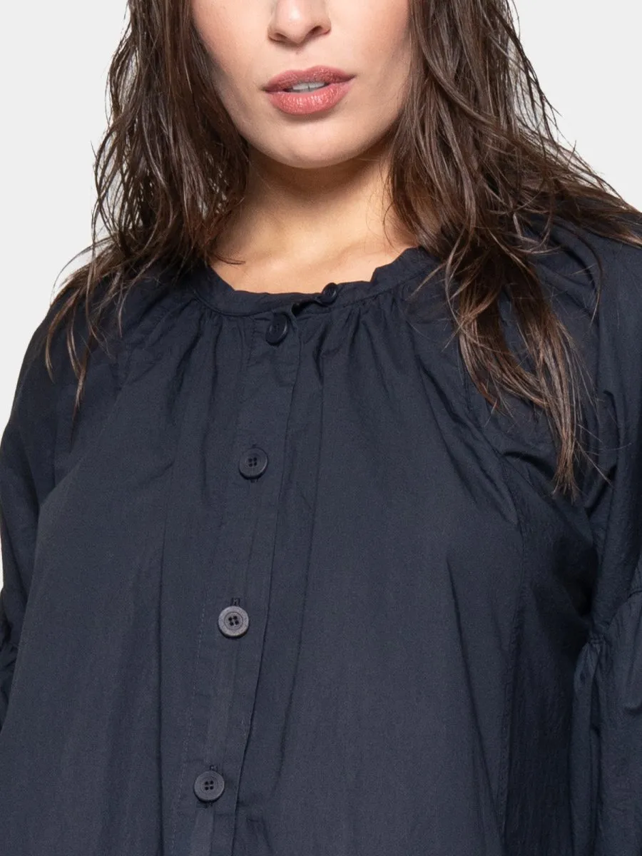 Balloon Sleeve Cotton Peasant Shirt