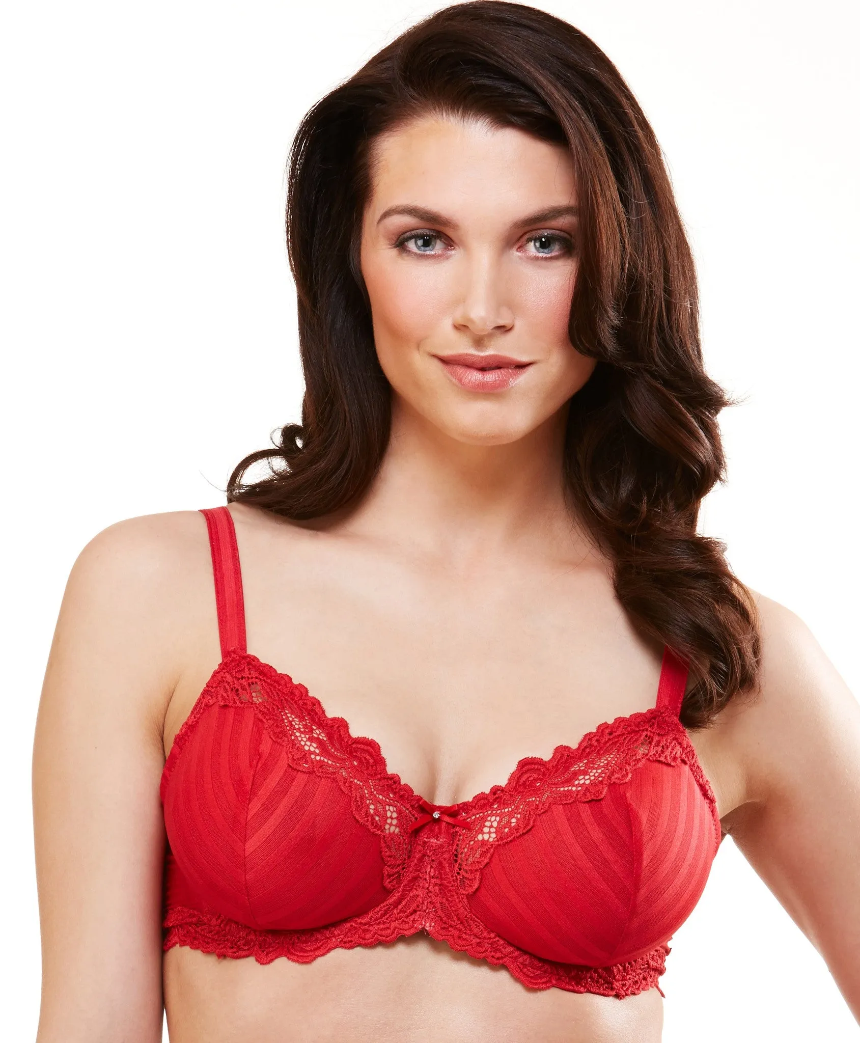 BARBADOS #15211 Stripe mesh bra - Up to size 46 band & G cups