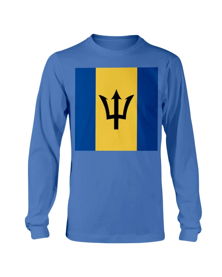 Barbados Flag Gildan Long Sleeve T-Shirt