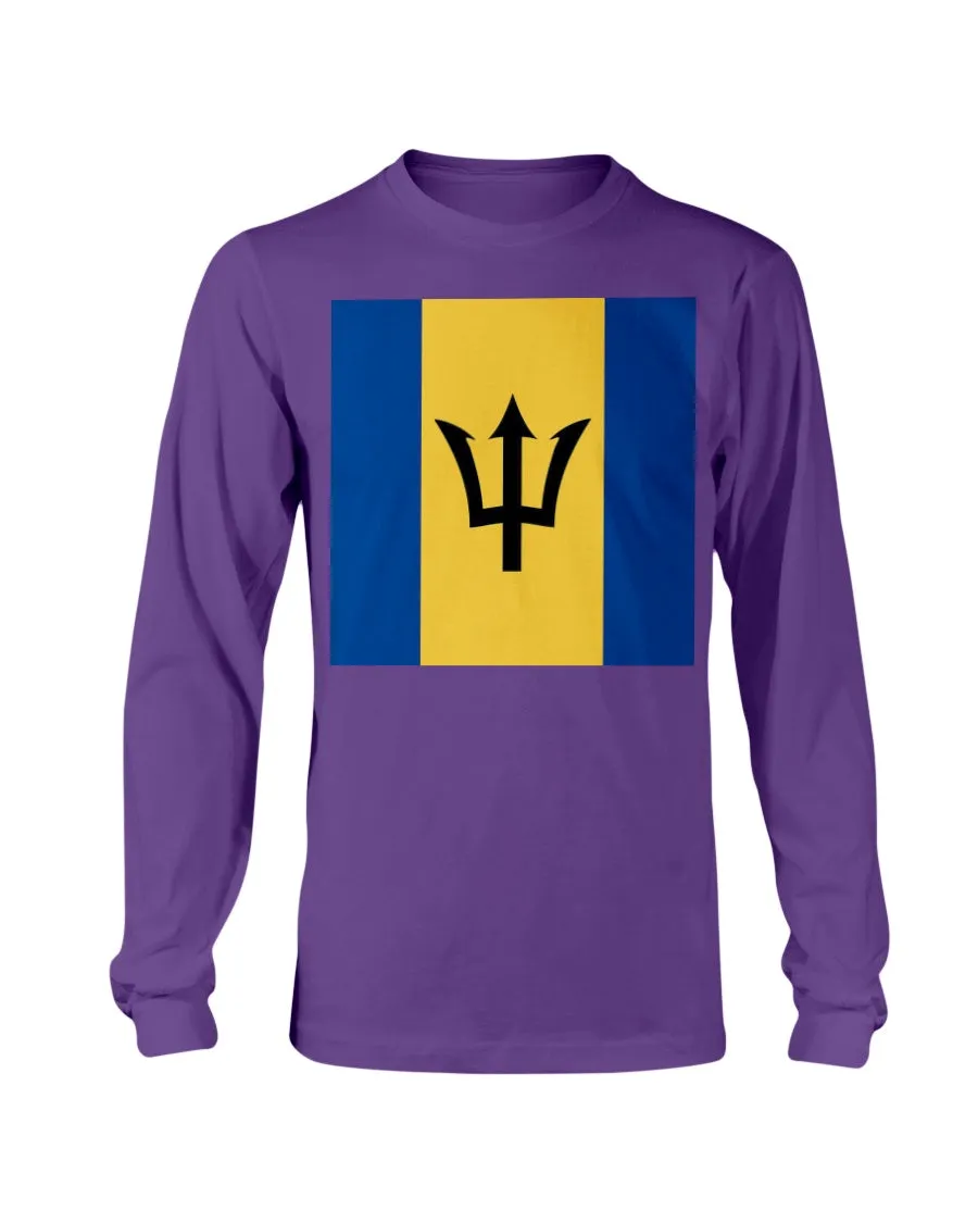 Barbados Flag Gildan Long Sleeve T-Shirt