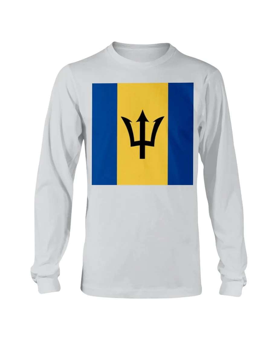 Barbados Flag Gildan Long Sleeve T-Shirt