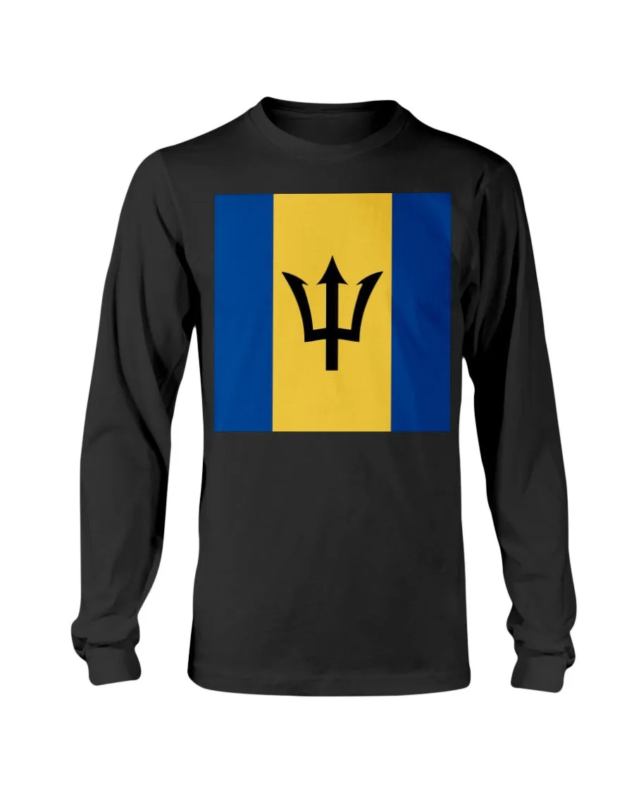 Barbados Flag Gildan Long Sleeve T-Shirt