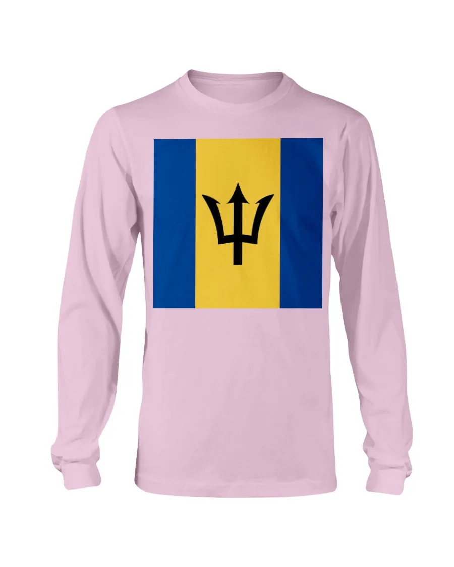 Barbados Flag Gildan Long Sleeve T-Shirt