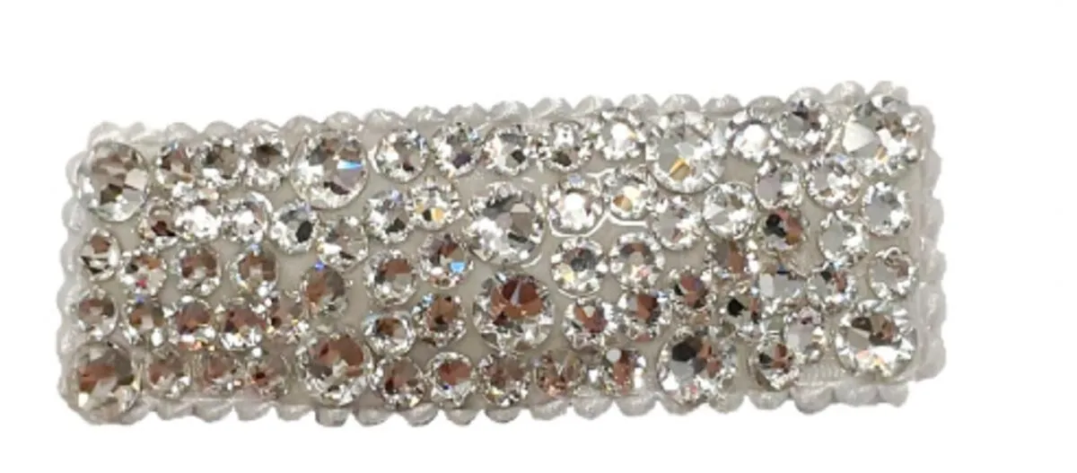 Bari Lynn All Over Swarovski Crystal Snap Clip - Clear