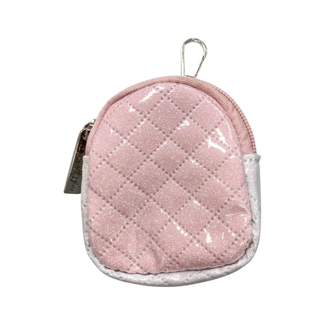 Bari Lynn Glitter Coin Purse Keychain