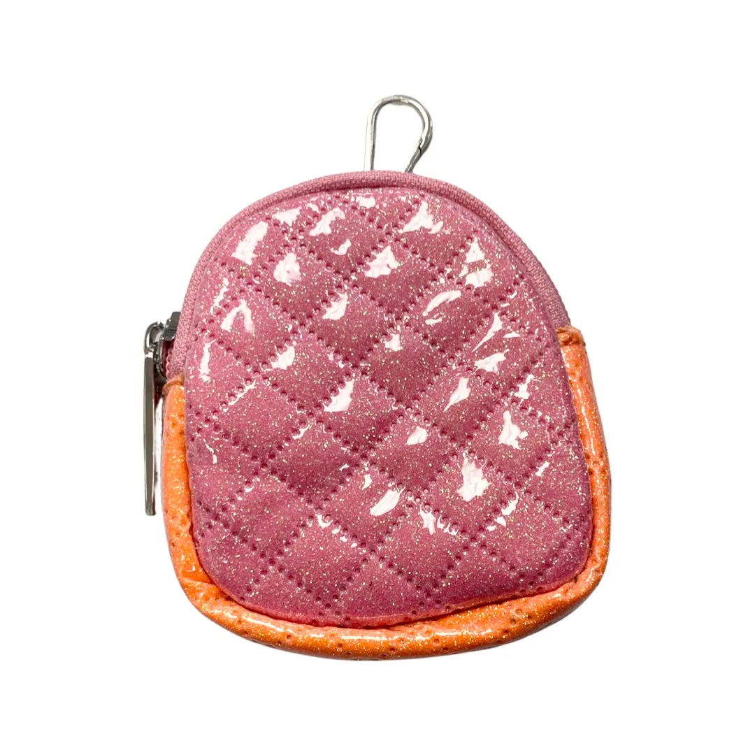Bari Lynn Glitter Coin Purse Keychain