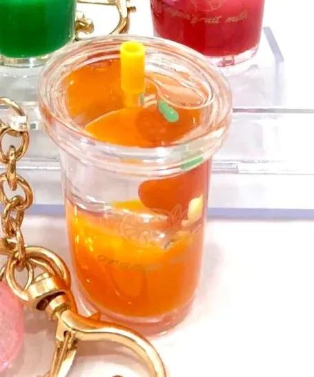 bcmini Icy Fruit Boba Tea Charm Keyring