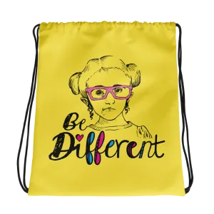 Be Different (Esperanza - Raising Dion) Yellow Drawstring Bag