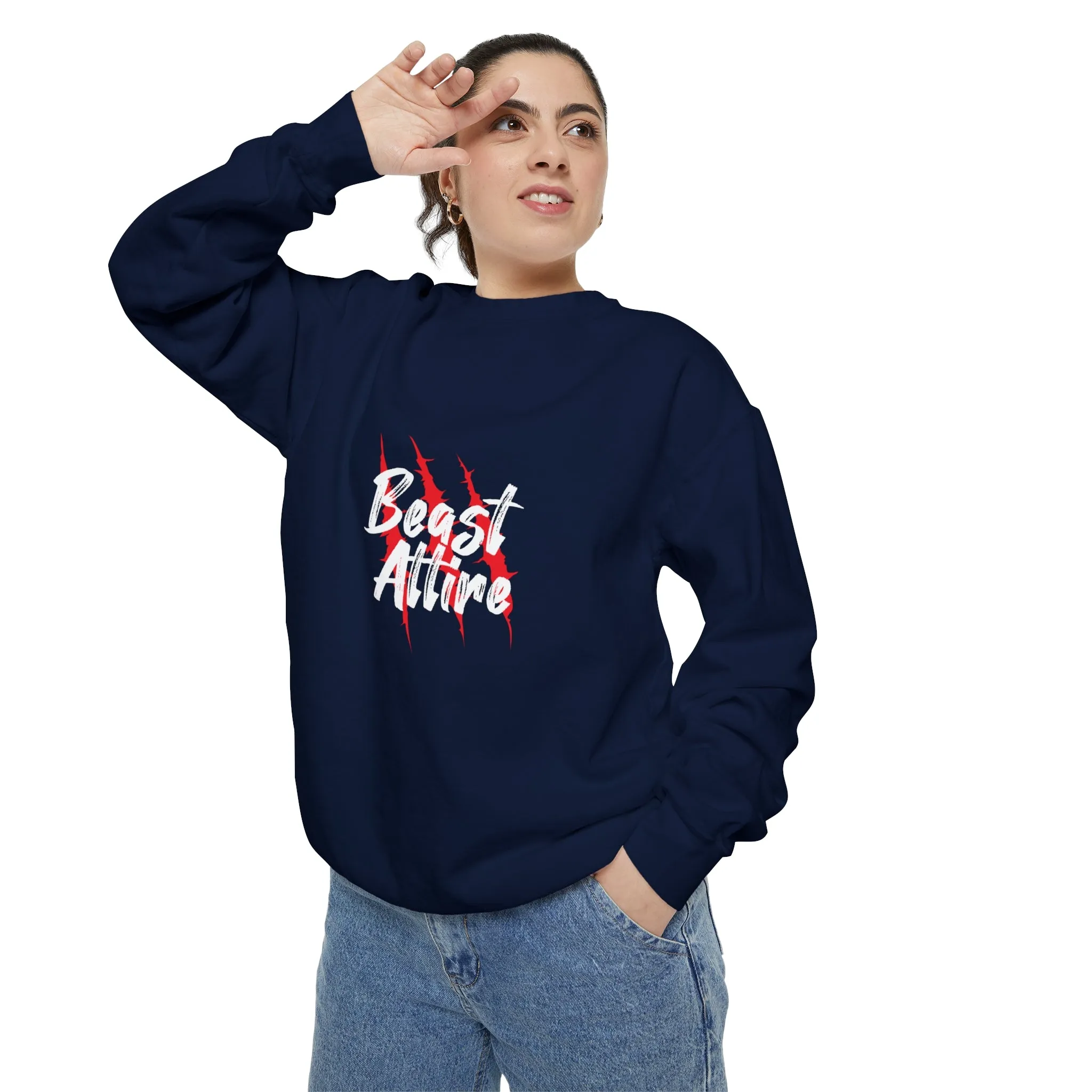 Beast Attire Unisex Garment-Dyed Sweatshirt