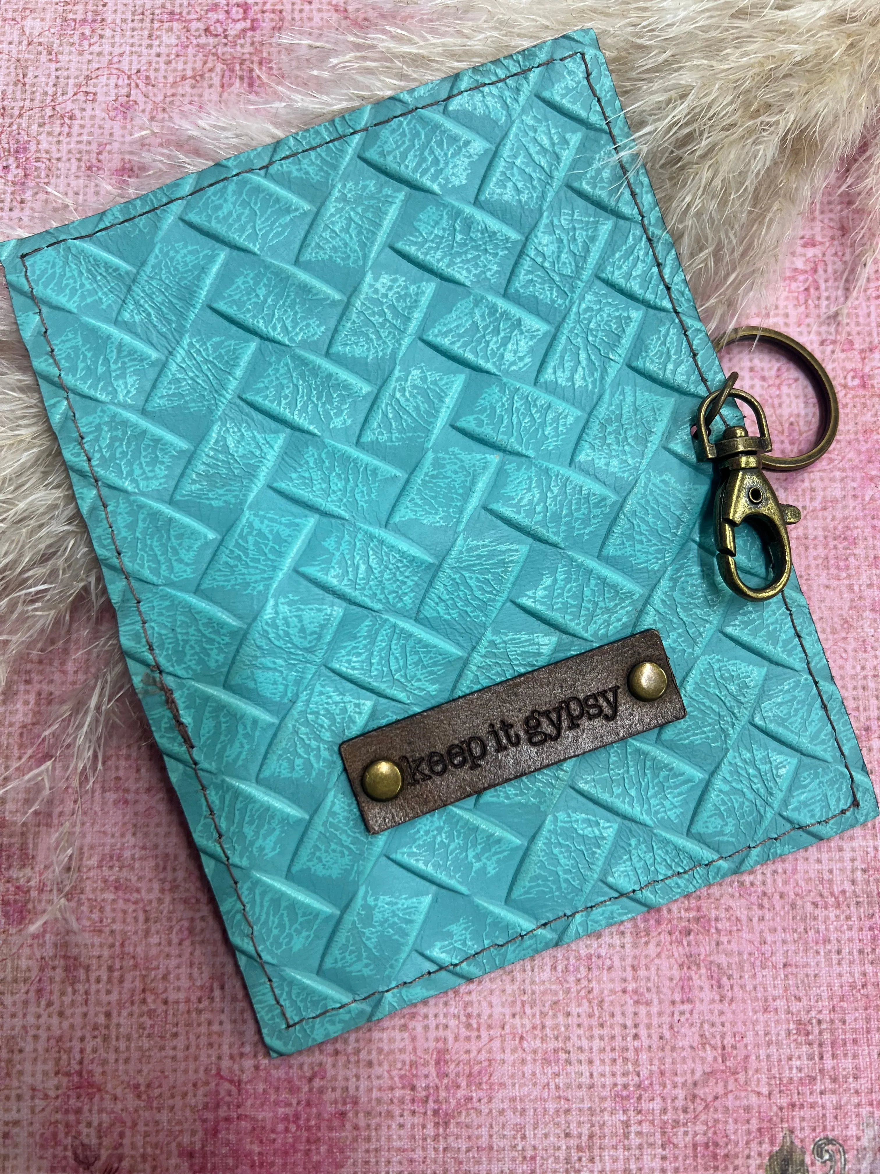 Becca Card Holder - Turquoise Weave