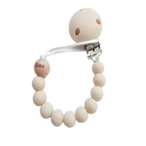 Beige Engraved Name Silicone Dummy clip