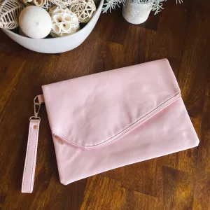 Bella Fold Over Envelope Clutch - Blush - LAST ONE