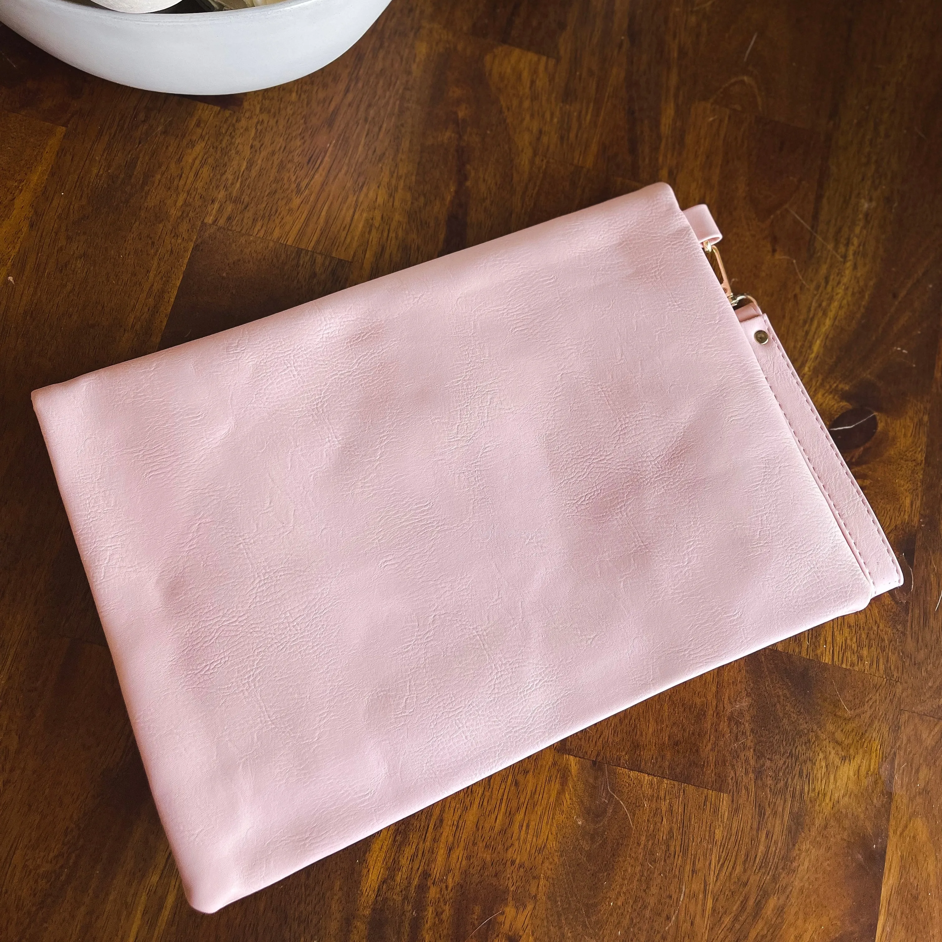 Bella Fold Over Envelope Clutch - Blush - LAST ONE